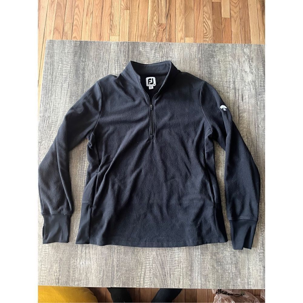 Footjoy Black 1/4 Zip Fleece Sterling Country Club Men’s Medium